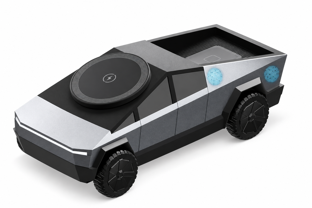 Wireless Charge Station with Car Model Design 1:25 Scale Fast Charging Station for iPhone 17  iWatch AirPod Rotating with Light