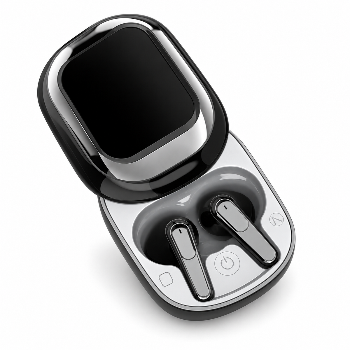 SE-ONE Smart Headphones with LED Full-Color Sliding Touch Screen Support Wireless TWS Headphones for Receiving APP Information.