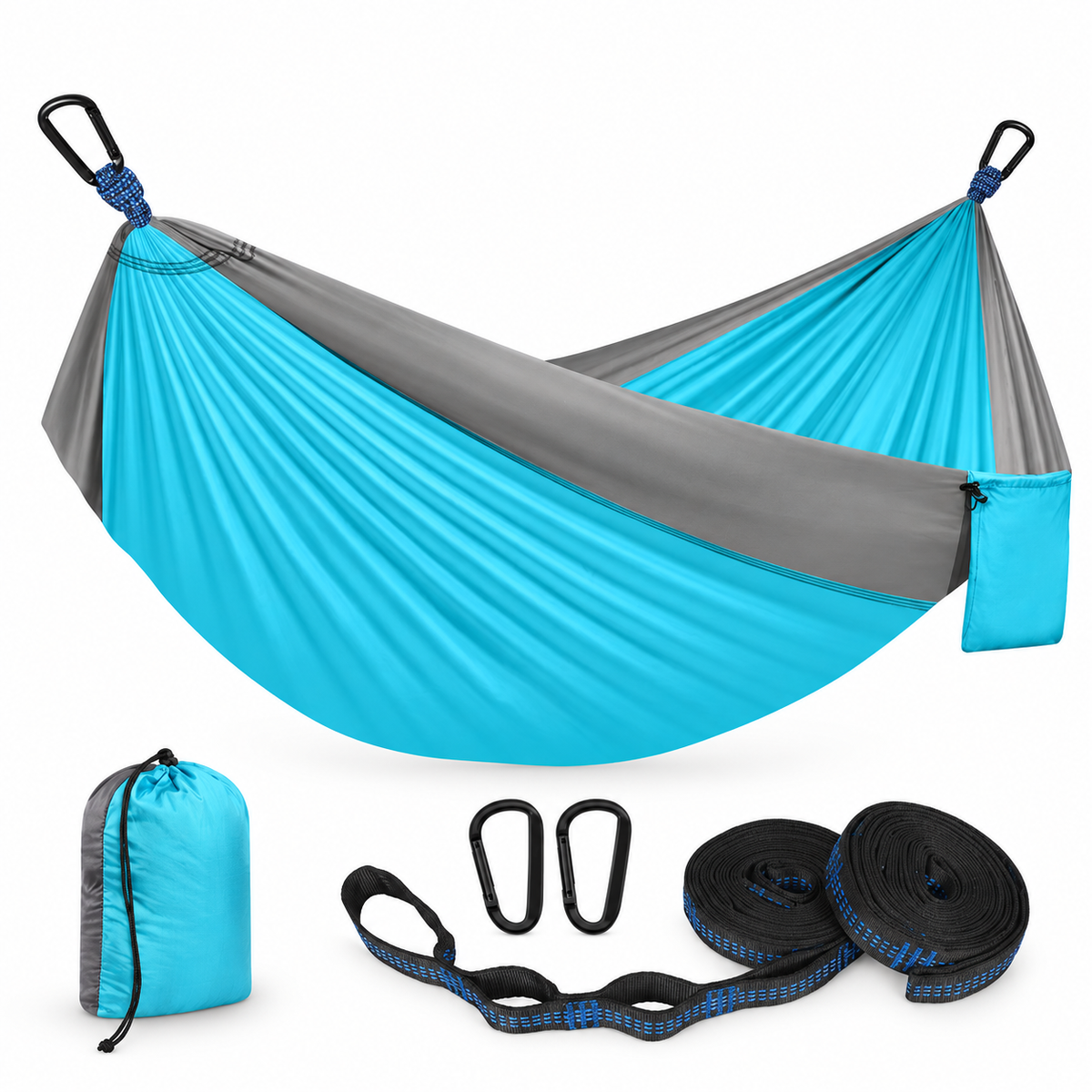 Camping Hammock Is a Portable Hammock with Tree Ties and Carry On Bags, Essential Camping Equipment