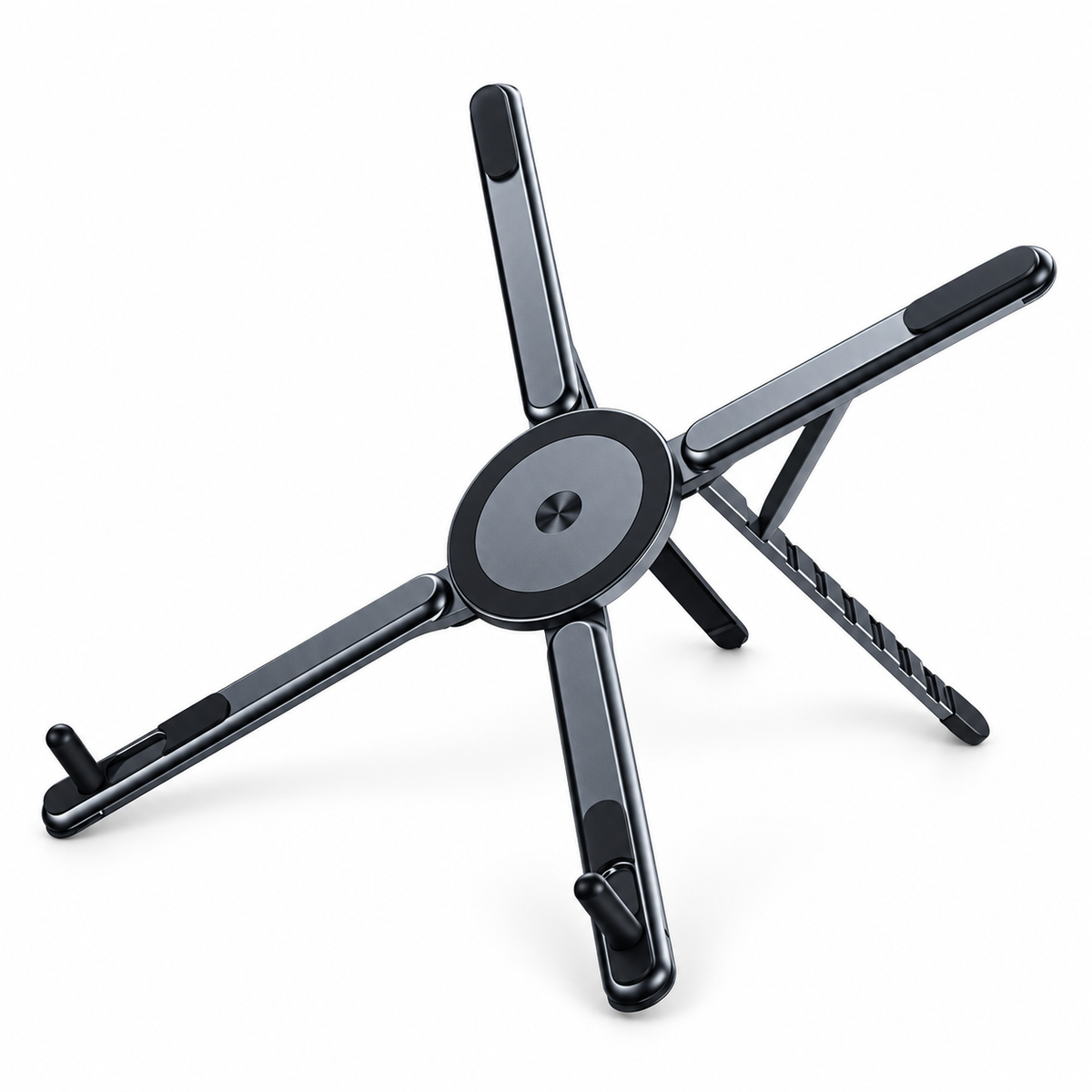 Portable Magnetic Phone Holder & Selfie Stick 3-in-1 Foldable Tripod Stand for iPhone iPad Tablet Laptop Desktop Use