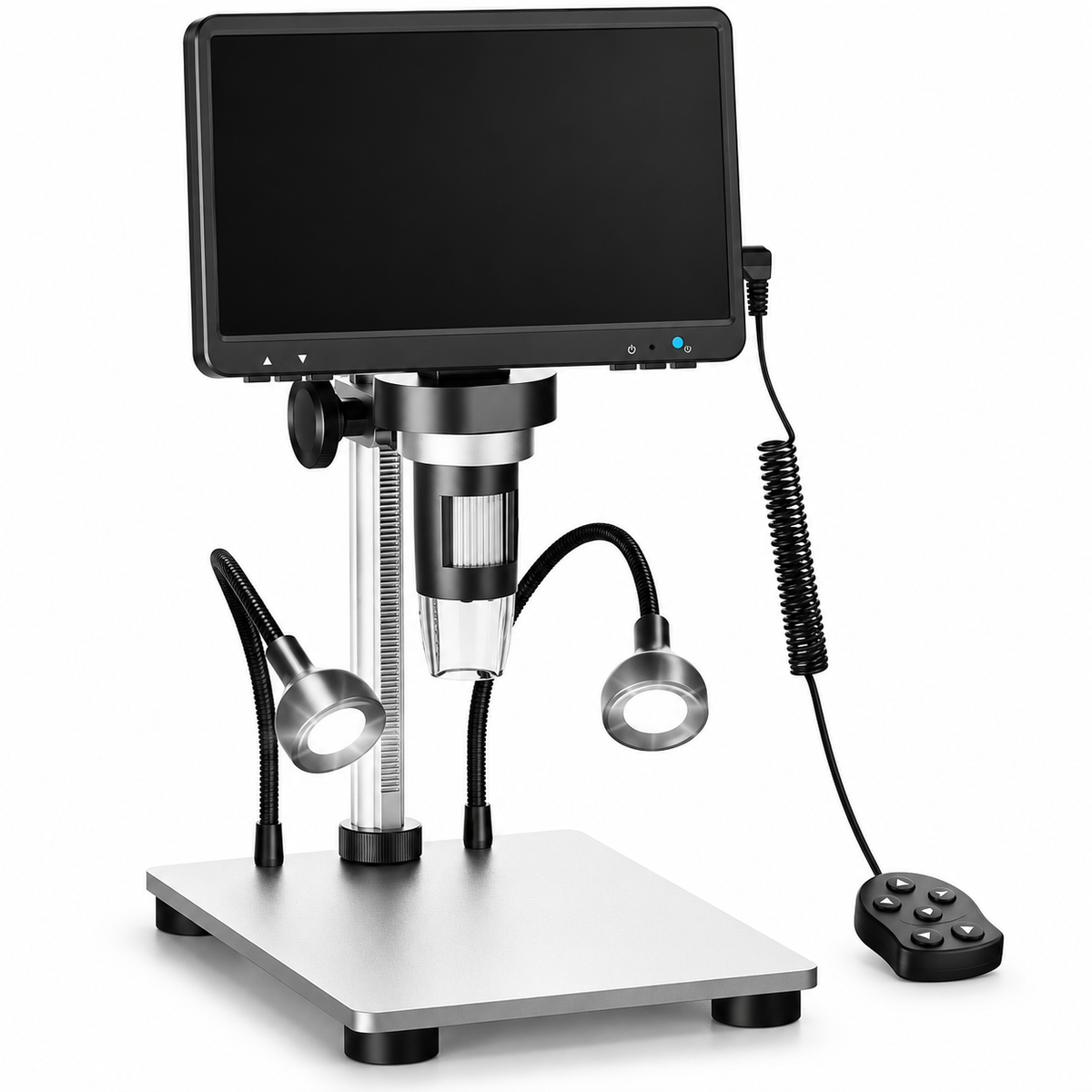 TOMLOV DM9 Digital USB Electronic Microscope 1080P 7" LCD Display 1200X Magnification Microscopio for Phone Repairing