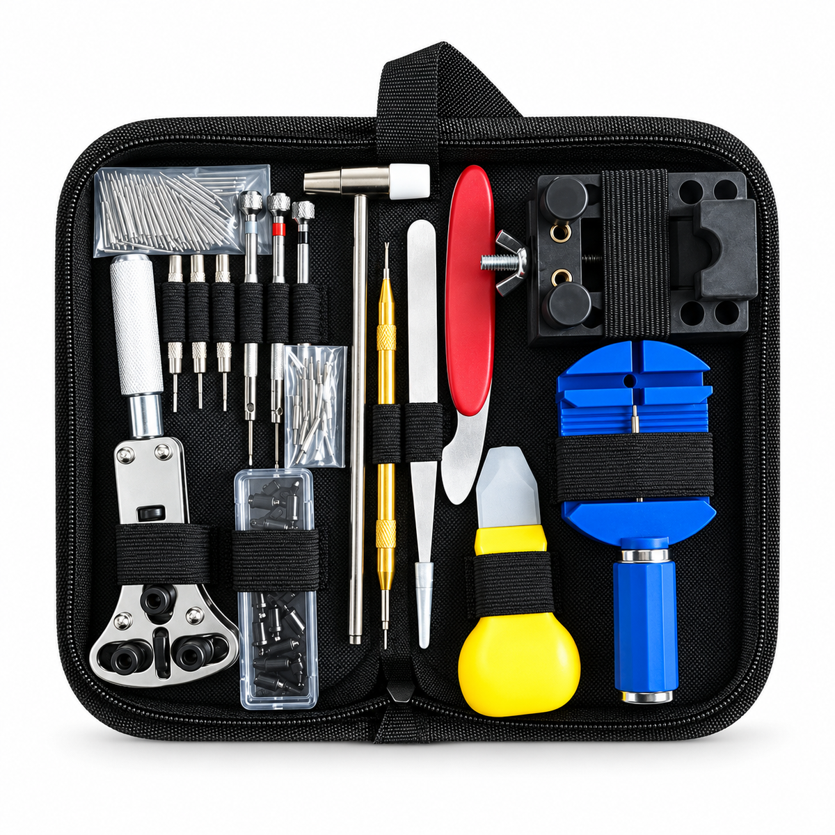 147 Parts Watch Repair Tool Kit for Disassembly Installation Maintenance Adjusting Straps Replacing Batteries