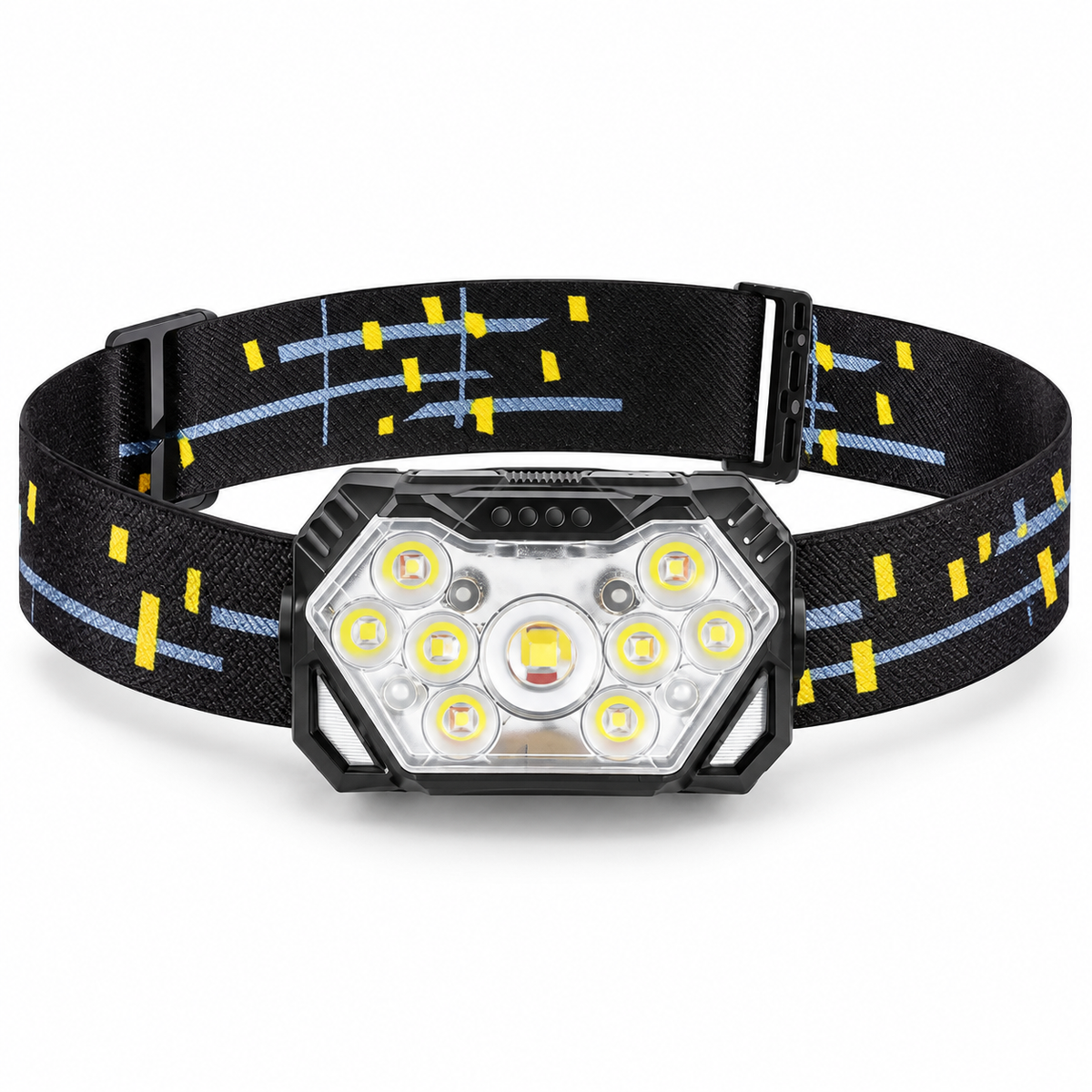 9 Led Strong Light Headlamp USB Rechageable Motion Sensor Headlight Portable Fishing Camping Outdoor Head Lamp Work Flashlight