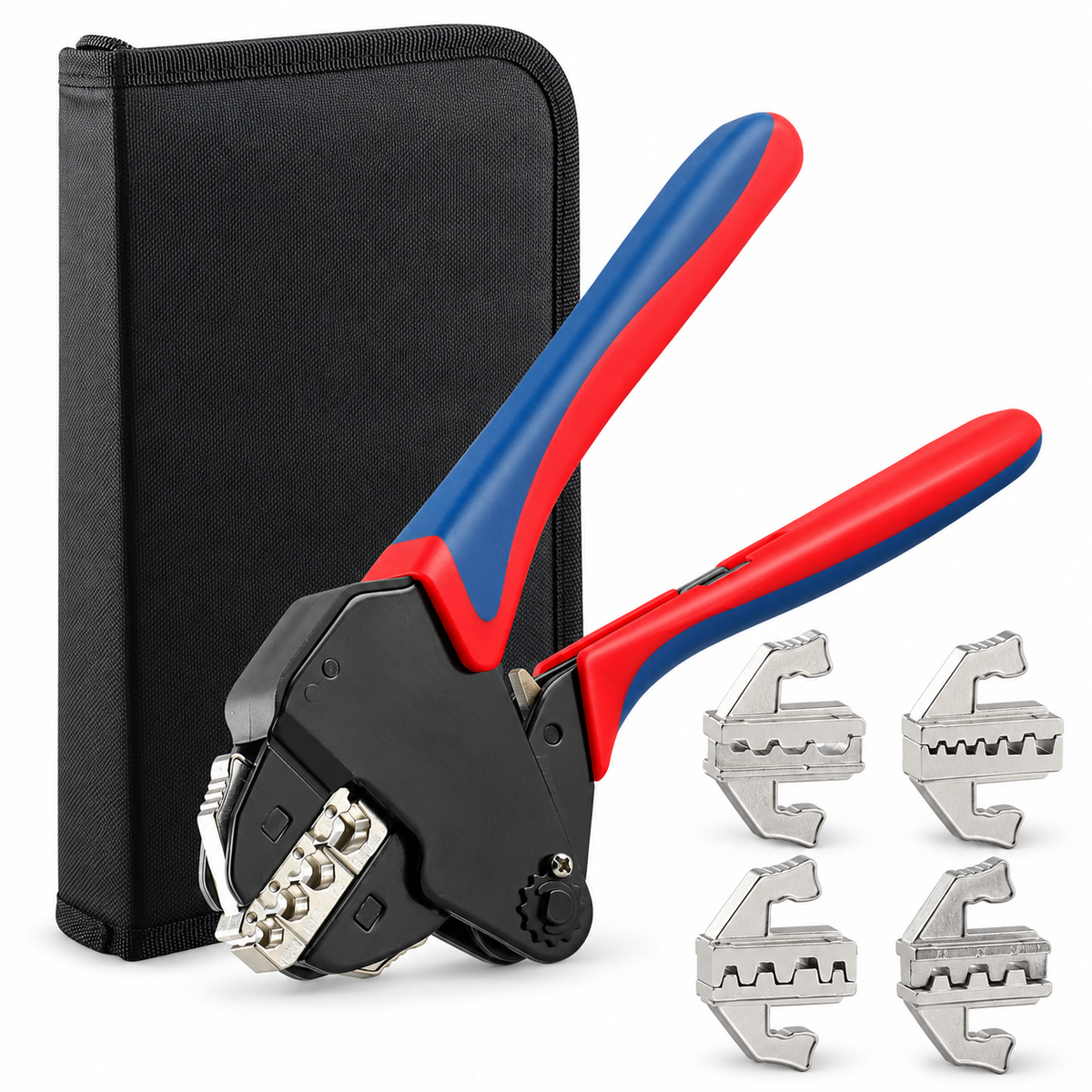 Crimping Tool Set -Quick Exchange Jaw for Insulated Electrical Connectors, Insulated and Non-Insulated Ferrules Terminal Crimper