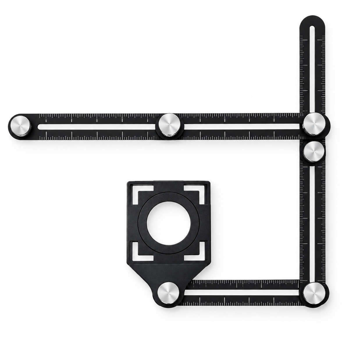 Construction Tools Multi Angle Measuring Ruler Aluminum Folding Positioning Ruler Professional DIY Wood Tile Flooring Punch Tool