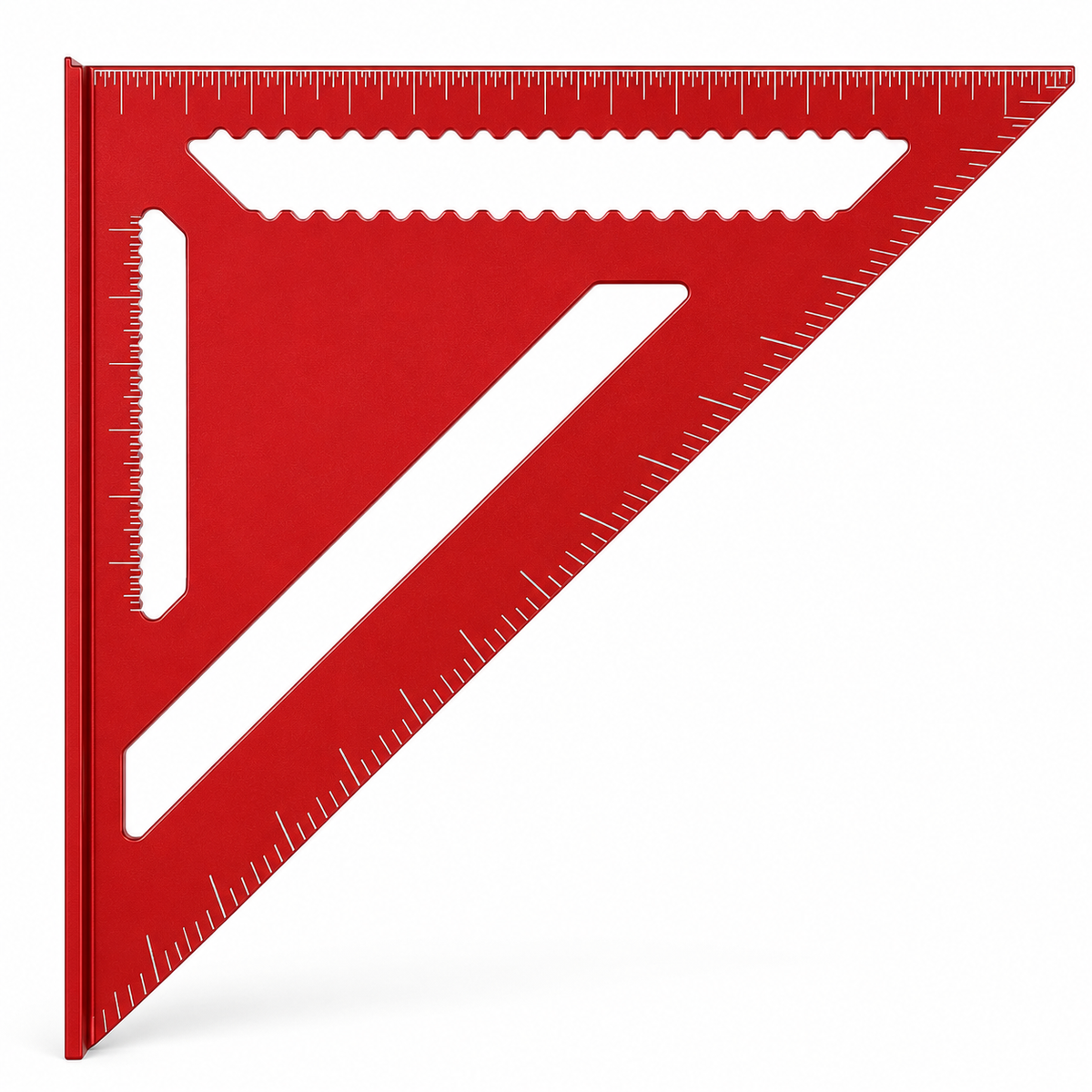 Precision aluminum square - red triangular woodworking ruler, home decoration and design projects