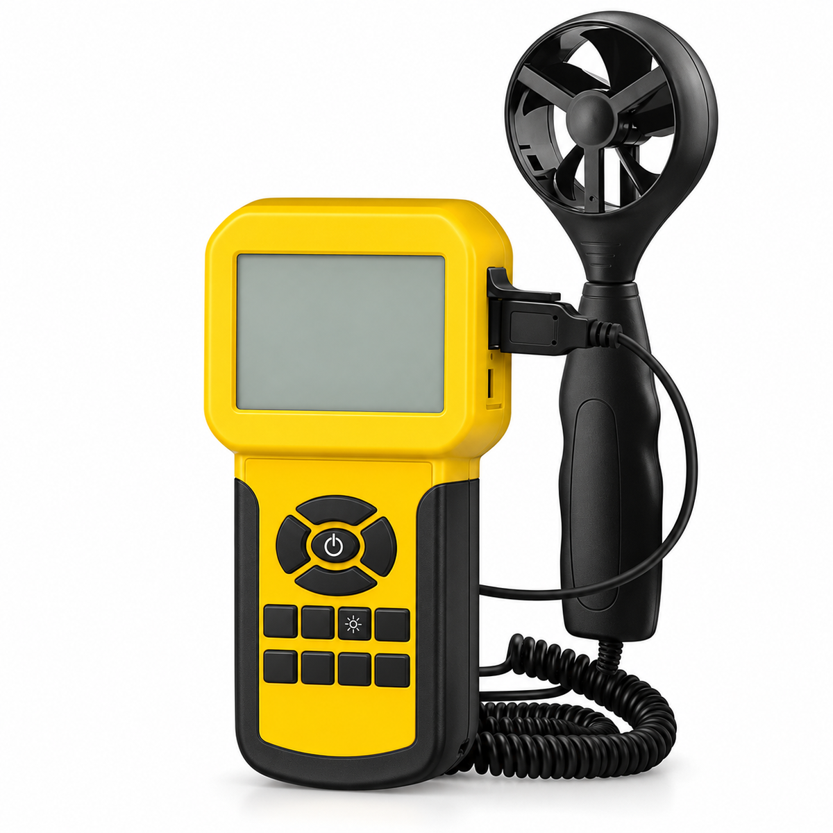 Air Velocity Measurement Instrument Set Tool, With Backlight & Data Hold For HVAC, Wind Surfing, Drones, And Weather Monitoring