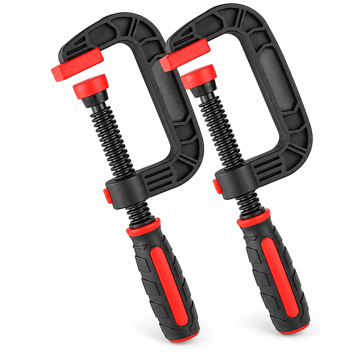 Two 7-inch Spring Clamps with Strong Clamping Force, Reinforced Plastic Nylon Heavy-duty Spring Jaw Opening Clamps