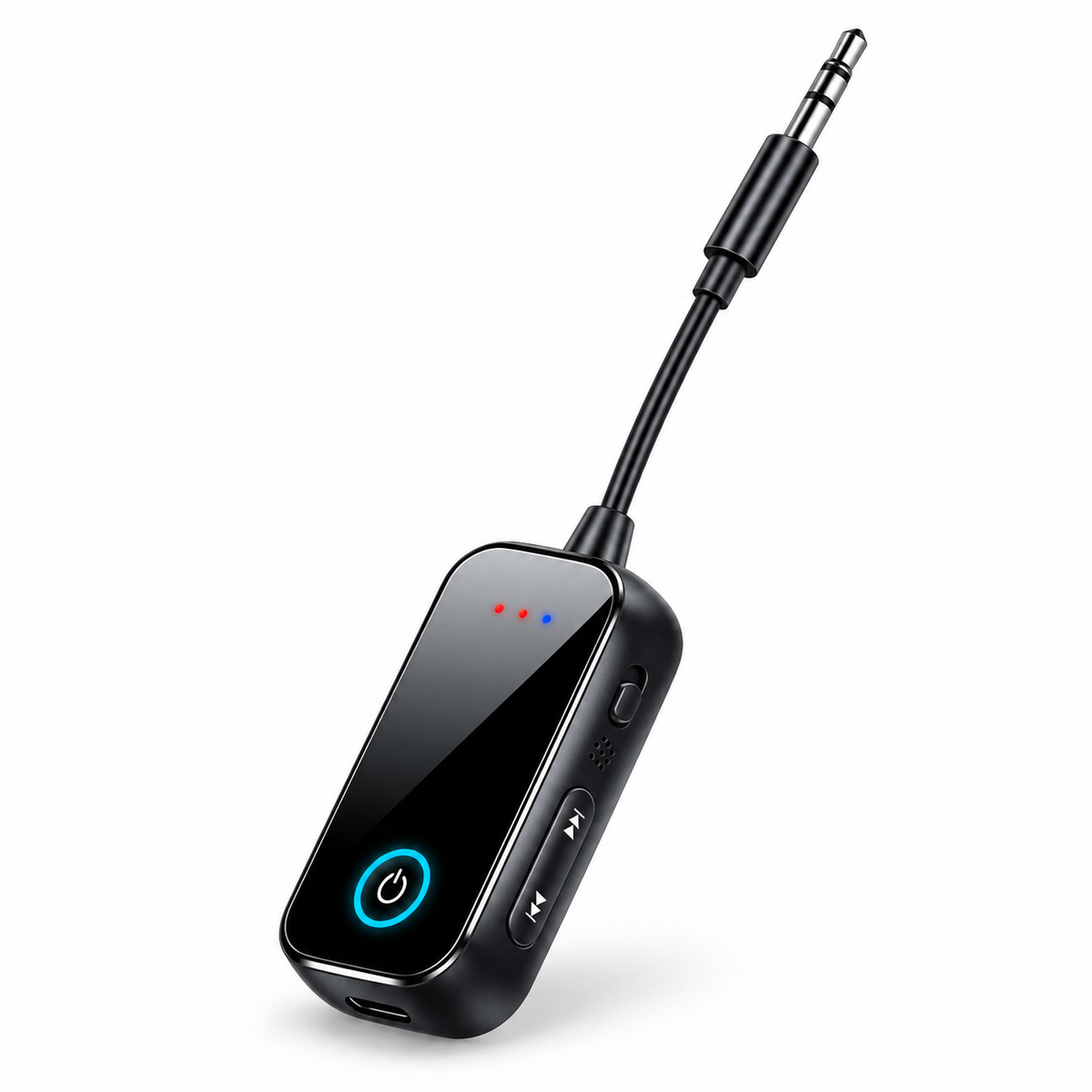 Bluetooth 6.0 AUX Audio Transmitter Receiver 2 IN 1 Wireless Adapter 3.5MM With Mic HiFi Stereo Music For Car TV PC Airplane