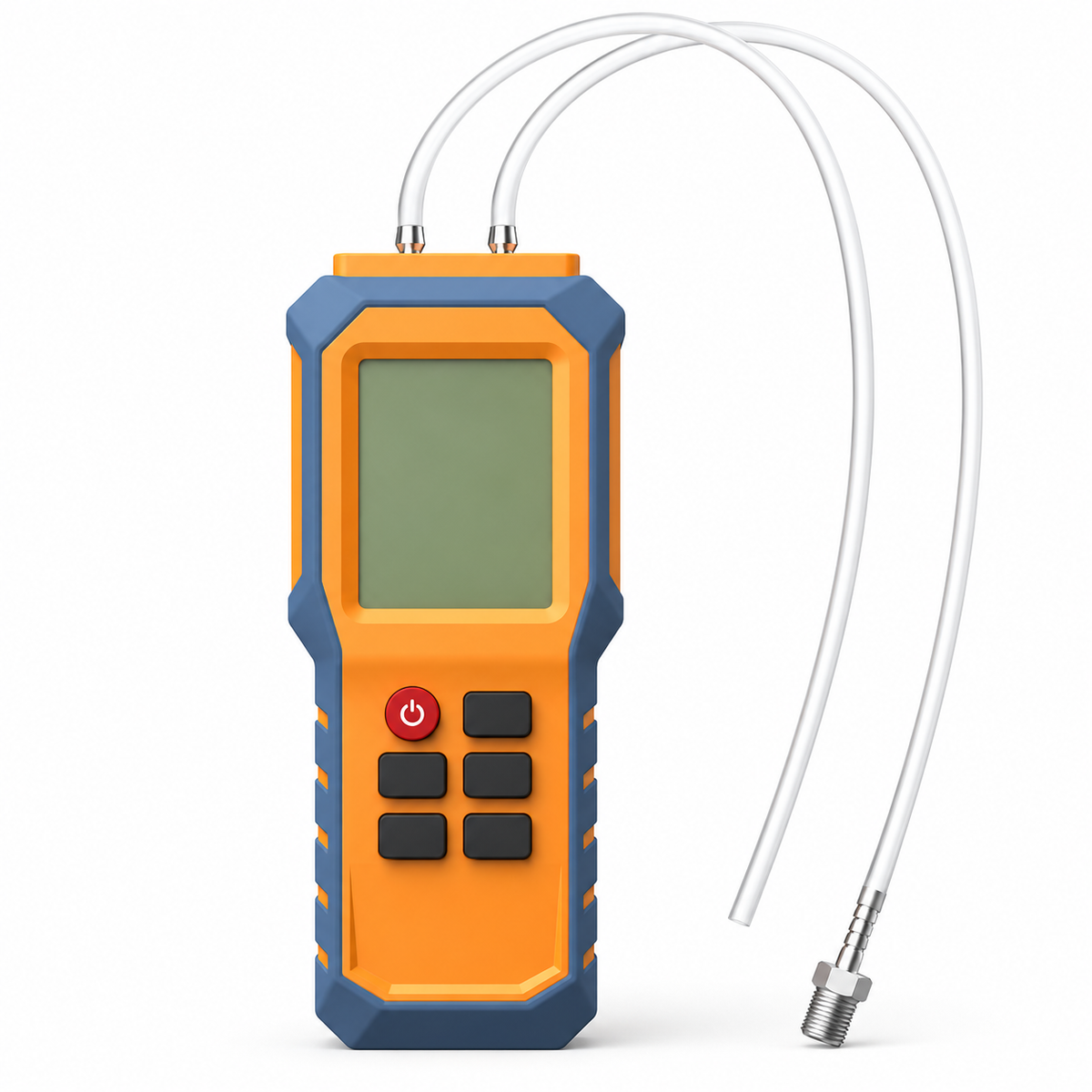 Digital Manometer with Backlit Gas Pressure Tester Dual Port Air Pressure Gauge, for Natural Gas Pipelines Ventilation Detection