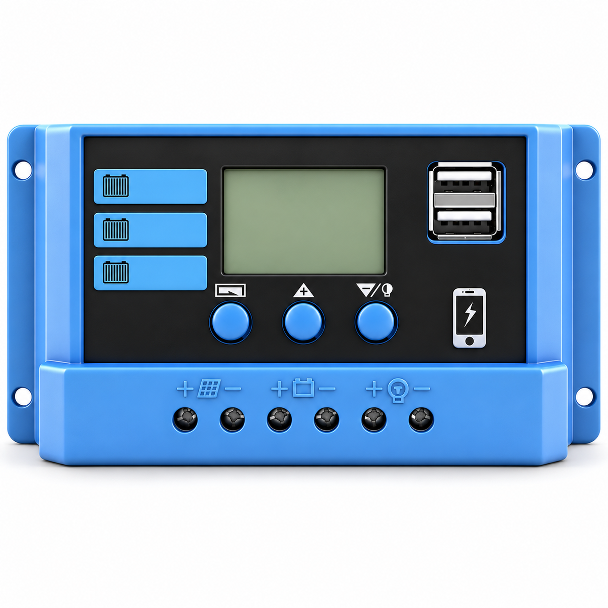 Solar charge Controller 12V/24V 30A 20A 10A Solar Regulator PWM Battery Charger LCD Display Dual USB 5V Output Timer Setting