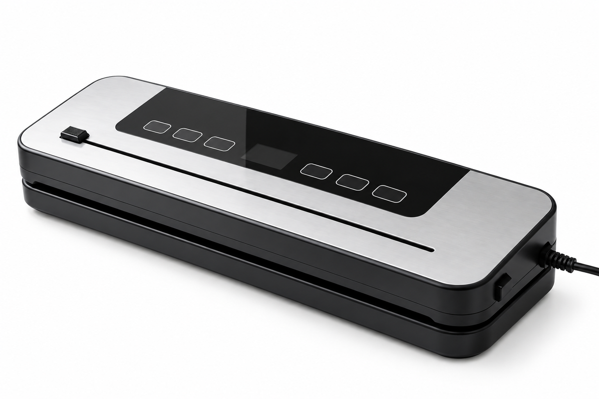 Vacuum Sealer Machine 139KPa Strong Suction Dry Moist Mode Automatic Food Sealer with Digital Timer, Built-in Cutter