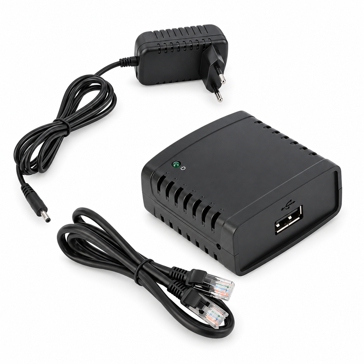 10/100Mbps USB 2.0 Ethernet LPR Print Server LAN Network Adapter USB Printer Sharing Device For Office Multiple Printers Use
