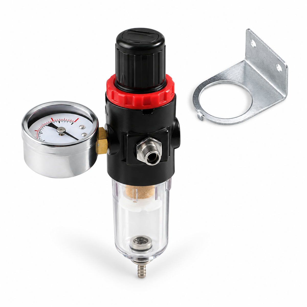 Airbrush Compressor Air Pressure Adjustment Filter Accessories Oil Water Separation Trap Valve Seat for Hose Connection Parts