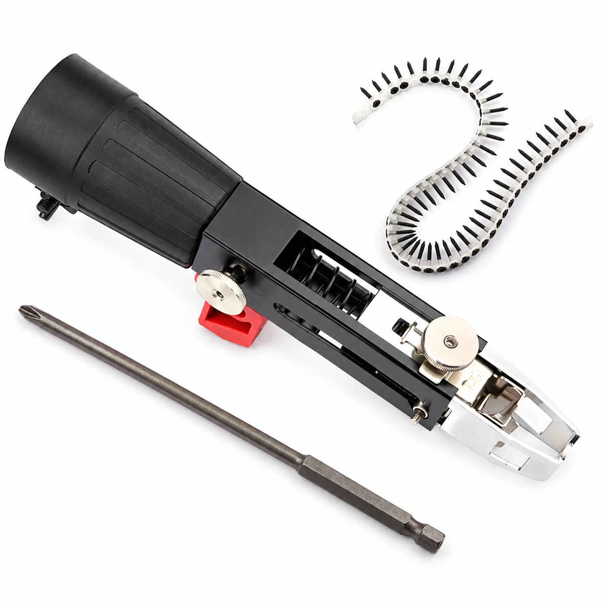 Auto-Feed Screwdriver Attachment for Compatible Drills