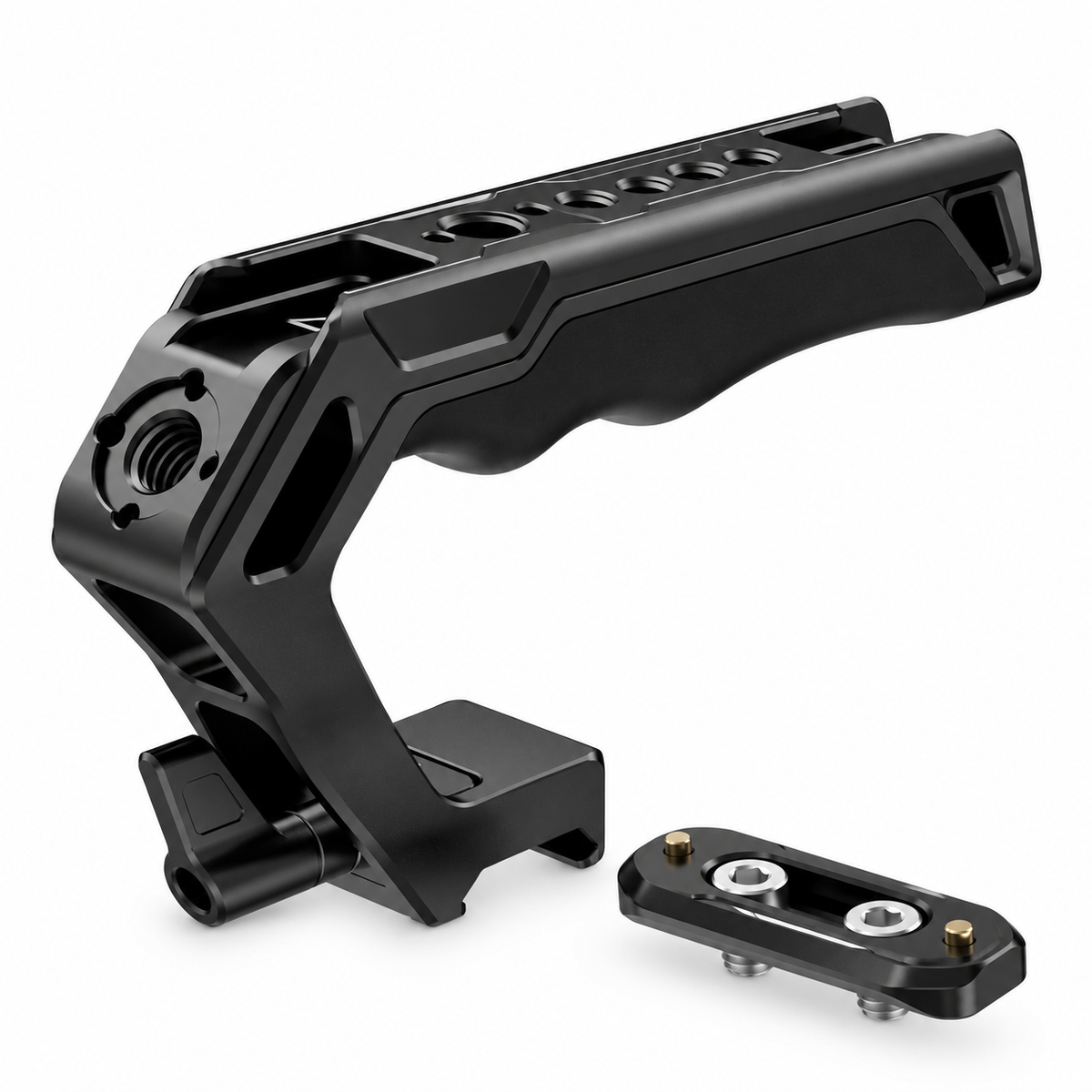 NEEWER 2 In 1 Top Handle/Side Handle, Camera Cage Video Rig Handle with 360° Rotatable NATO Rail Clamp, 1/4" Threads, Cold Shoes