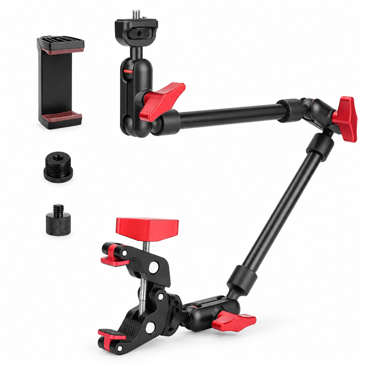 22 Inch 57cm Adjustable Magic Arm with Super Clip Camera Bracket Hinged Arm Friction Magic Arm Camera Installation with 1/4 Inch