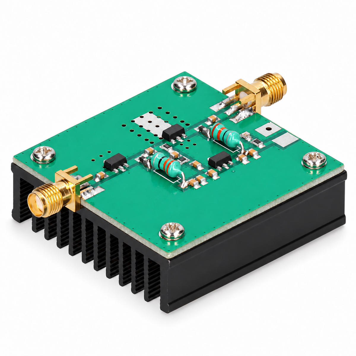 RF Broadband Amplifier 12VDC RF Power Wideband Amplifier Amplification Module 1-930MHz Working Frequency 2.0W RF Power Amplifier