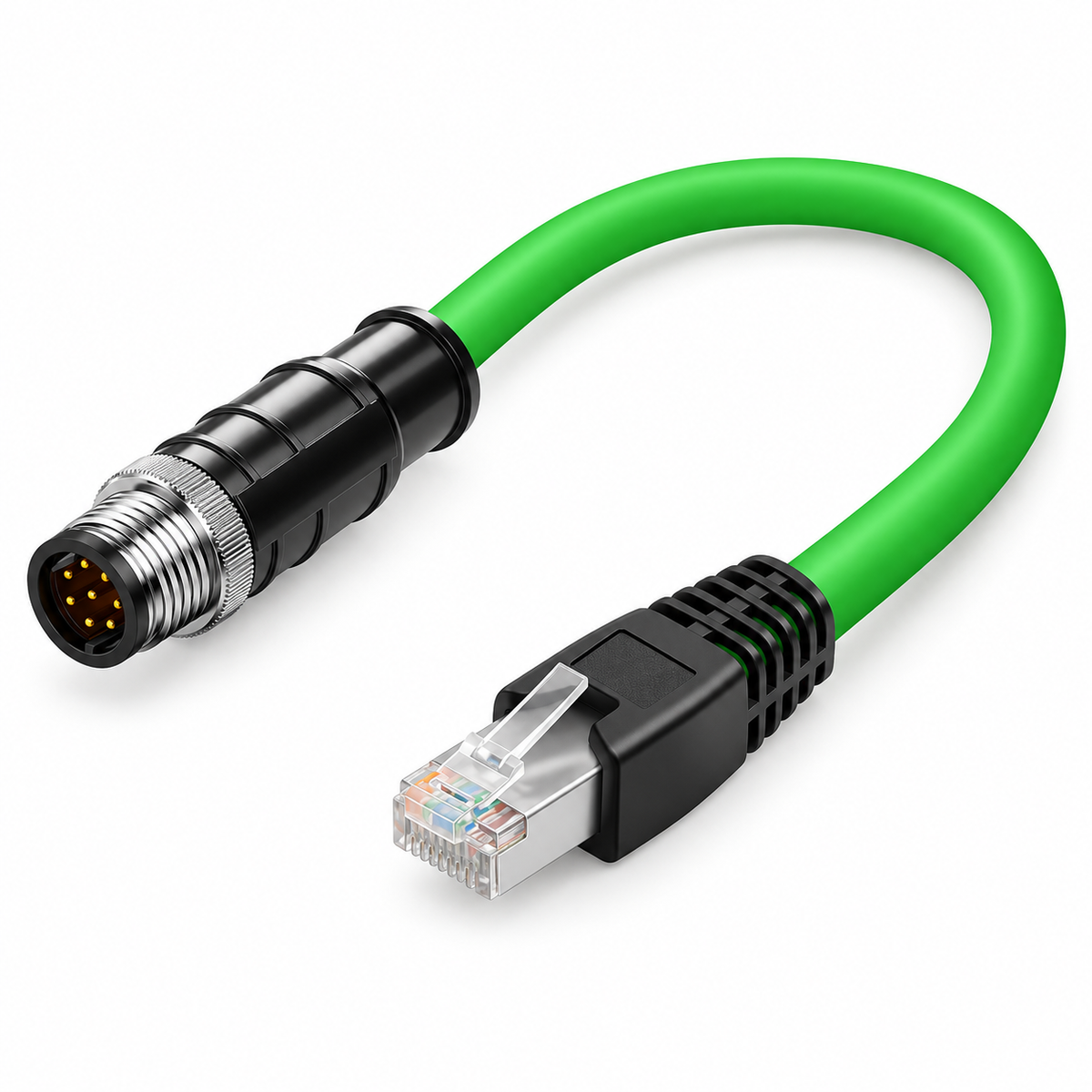 Industrial M12-to-RJ45 Ethernet Cable - Options