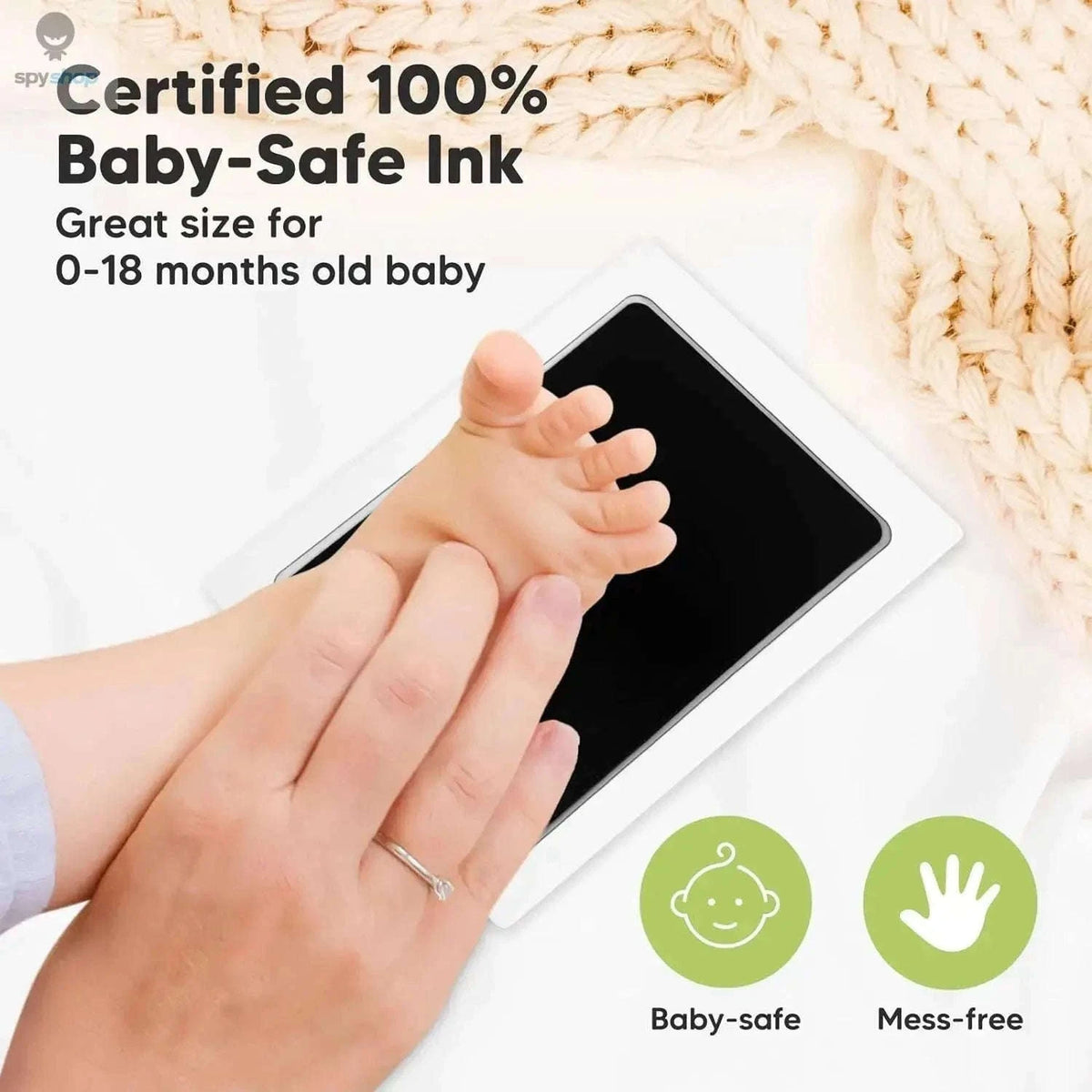 Clean Touch Paw Print Ink Pad for Mess-Free Pet Keepsakes-Black