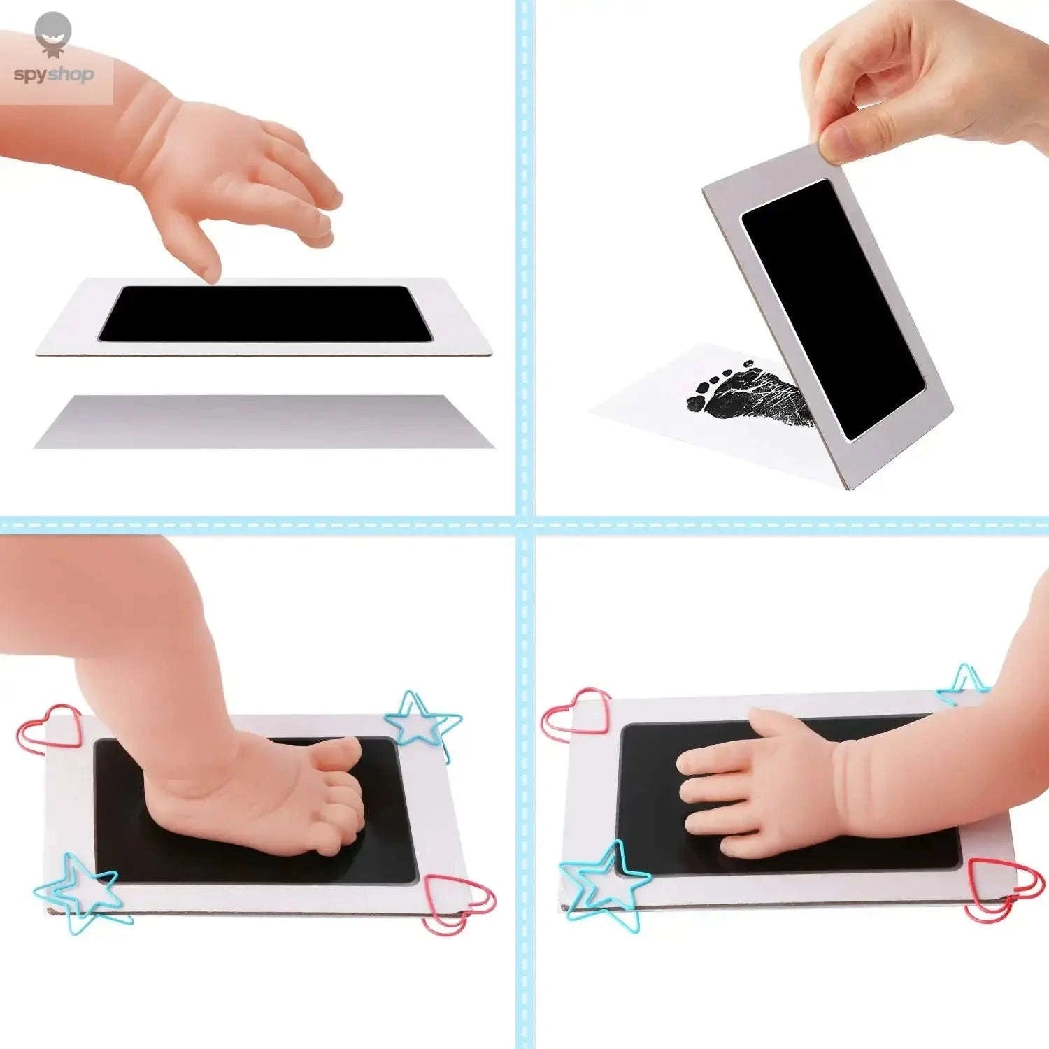 Clean Touch Paw Print Ink Pad – Inkless Keepsake for Pet Paw and Nose Prints-Black
