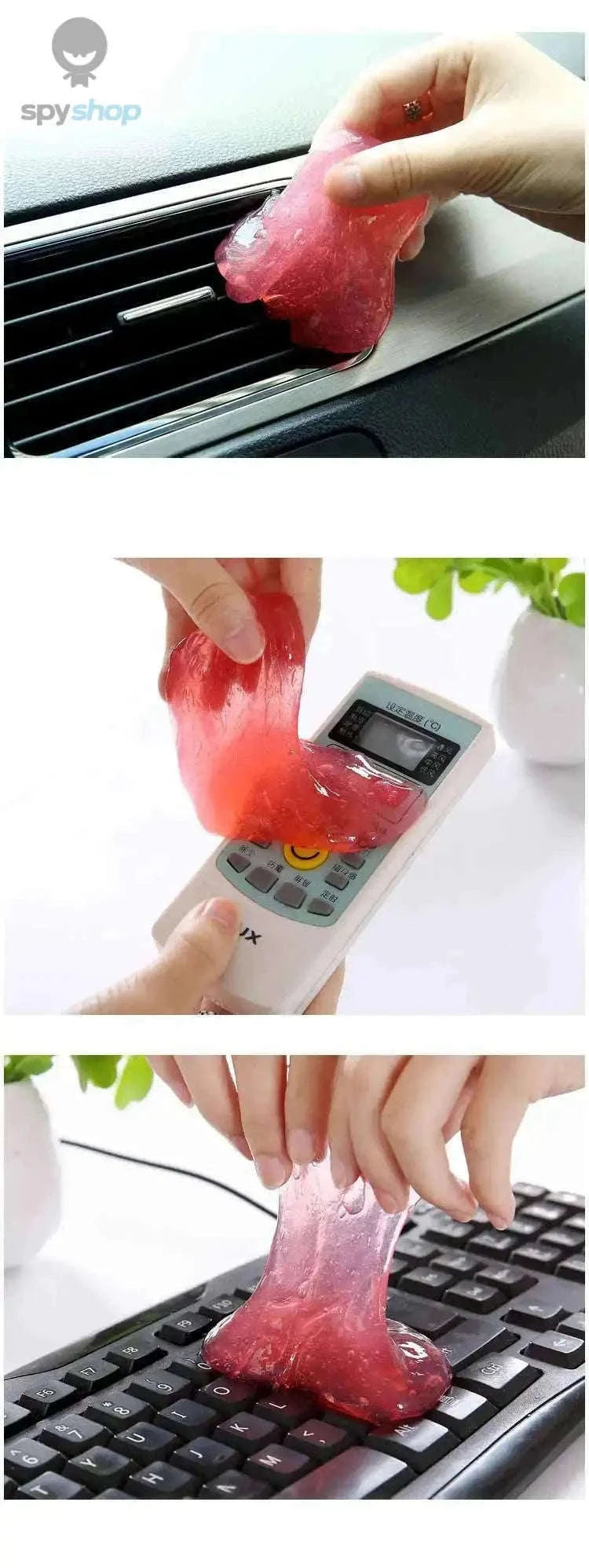 Cleaning Gel for Car Vents, Keyboards, and Tight Spaces-160g Red