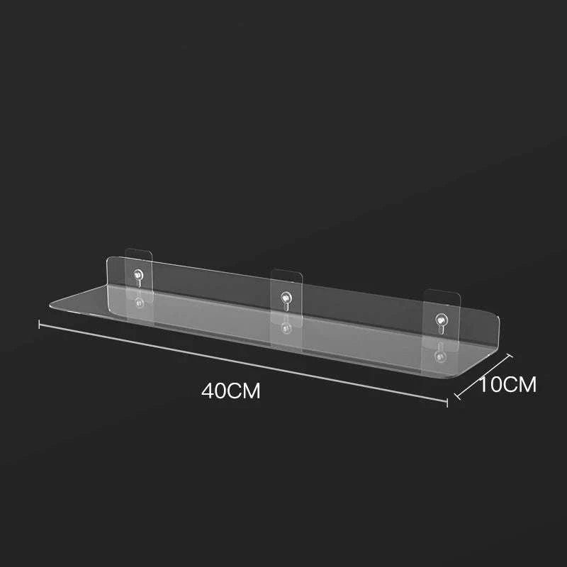 Clear Acrylic Floating Shelf-L 20cm x 10cm