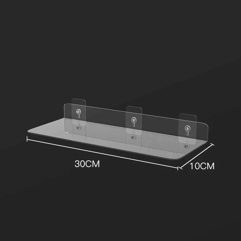 Clear Acrylic Floating Shelf-L 20cm x 10cm