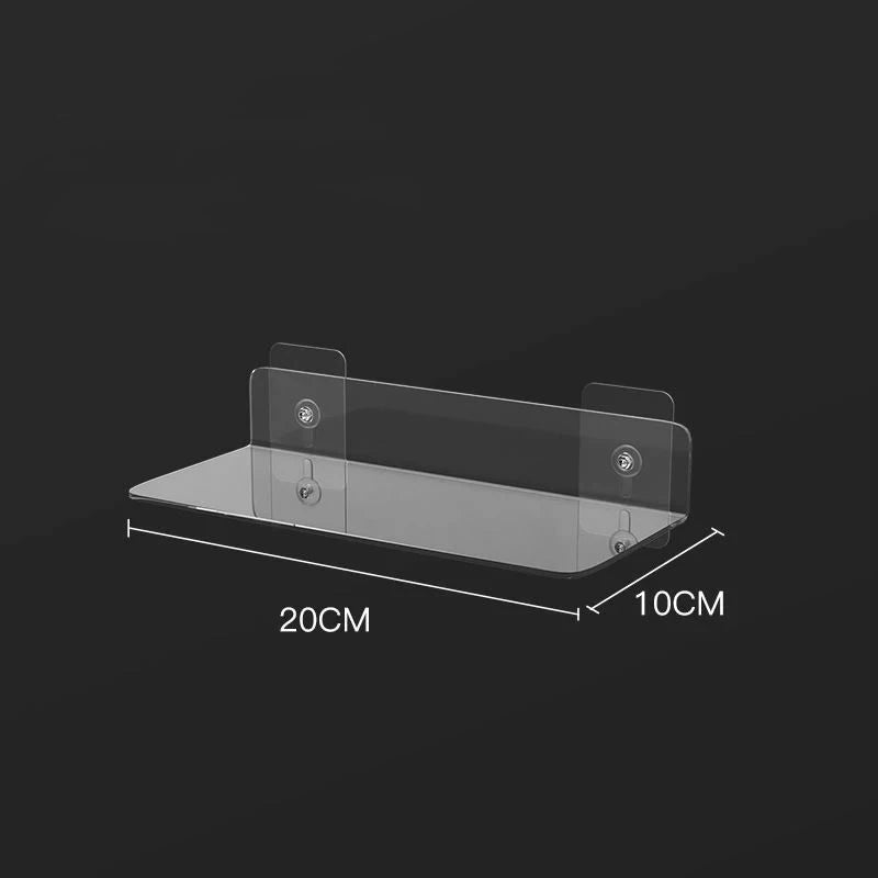 Clear Acrylic Floating Shelf-L 20cm x 10cm