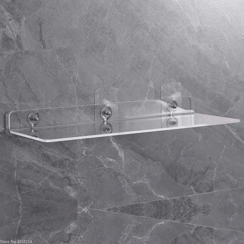 Clear Acrylic Floating Shelf-L 20cm x 10cm