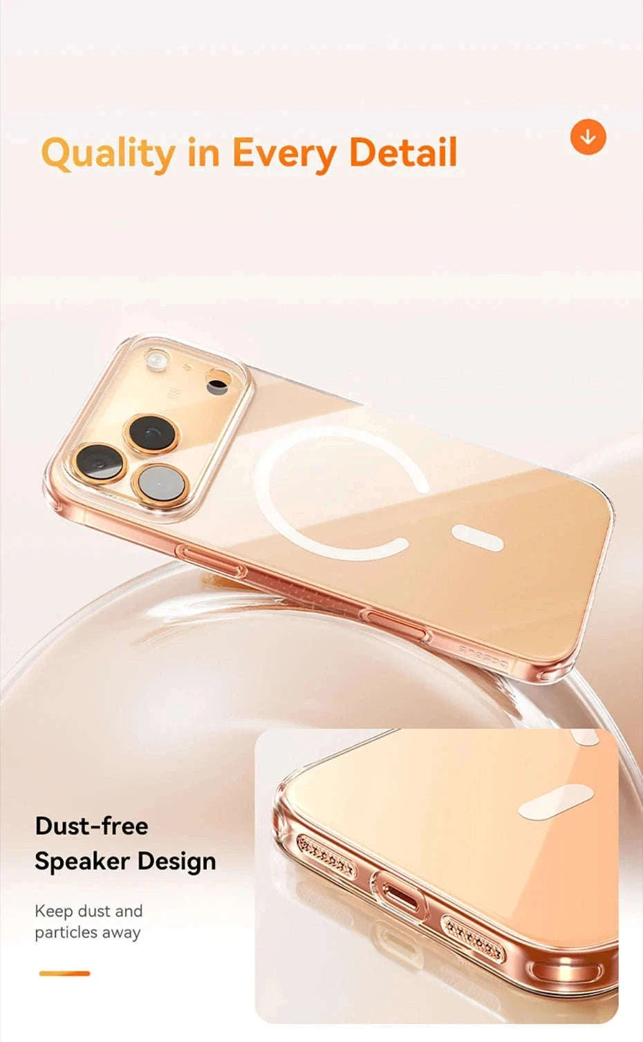 Clear Magnetic iPhone 17 Case with MagSafe Slim Anti-Yellow Cover-Clear PC Case / iPhone17 Pro