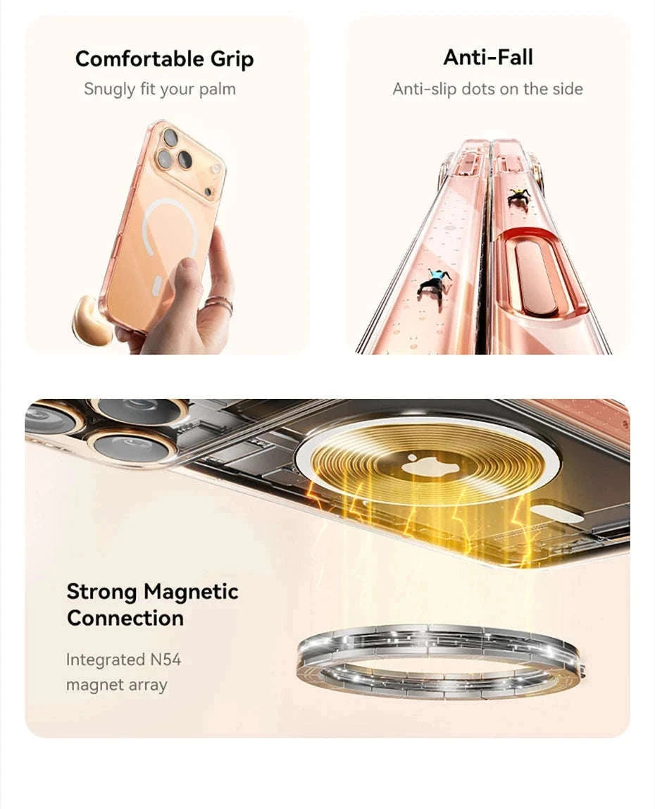 Clear Magnetic iPhone 17 Case with MagSafe Slim Anti-Yellow Cover-Clear PC Case / iPhone17 Pro