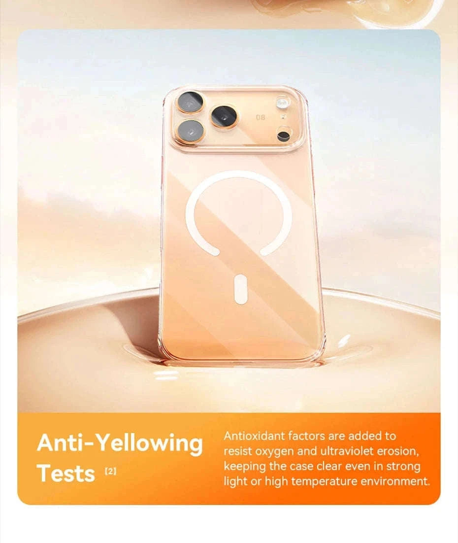 Clear Magnetic iPhone 17 Case with MagSafe Slim Anti-Yellow Cover-Clear PC Case / iPhone17 Pro