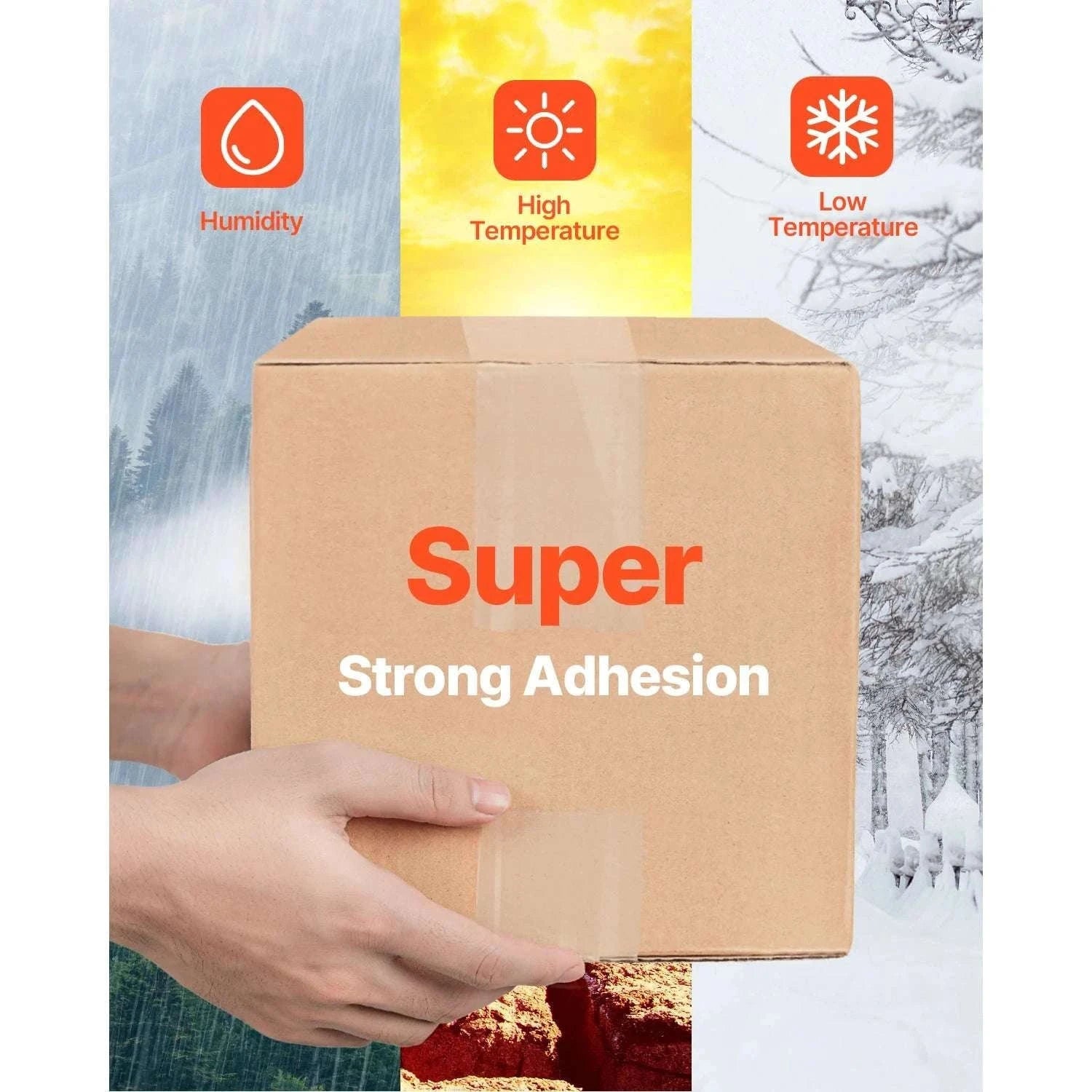 Clear Packing Tape 6 Rolls with Dispenser 2.7 Mil Heavy Duty-6pcs / United States