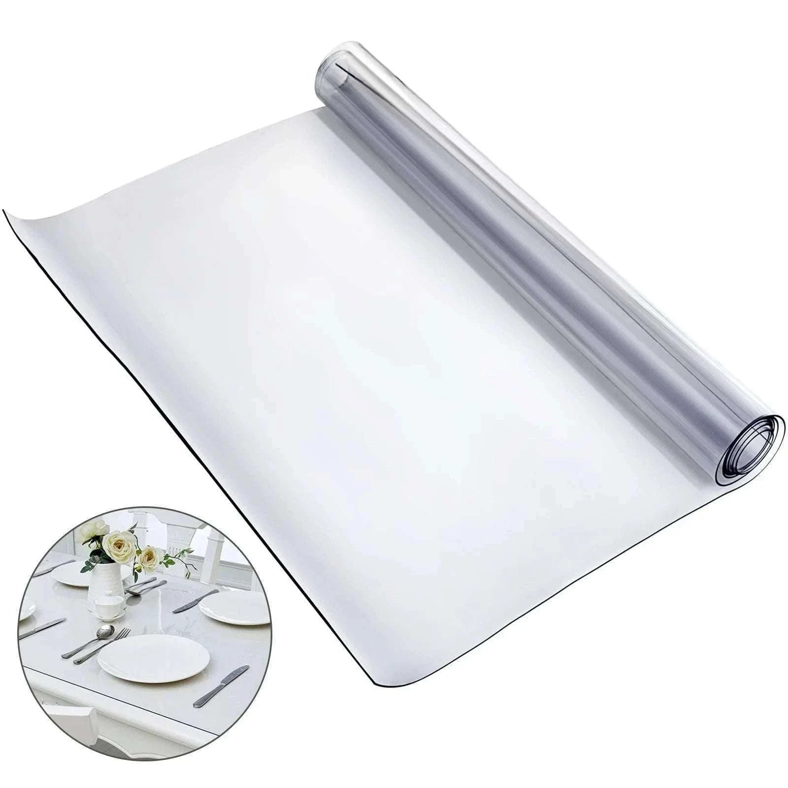 Clear PVC Table Protector Waterproof 1.5mm–2mm Thick Cover-46 x 72 Inch / spain