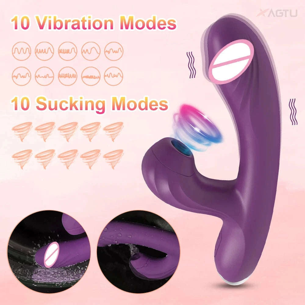 Clitoral Sucking Vibrator with G‑Spot Stimulation-ZD062-RD-BOX