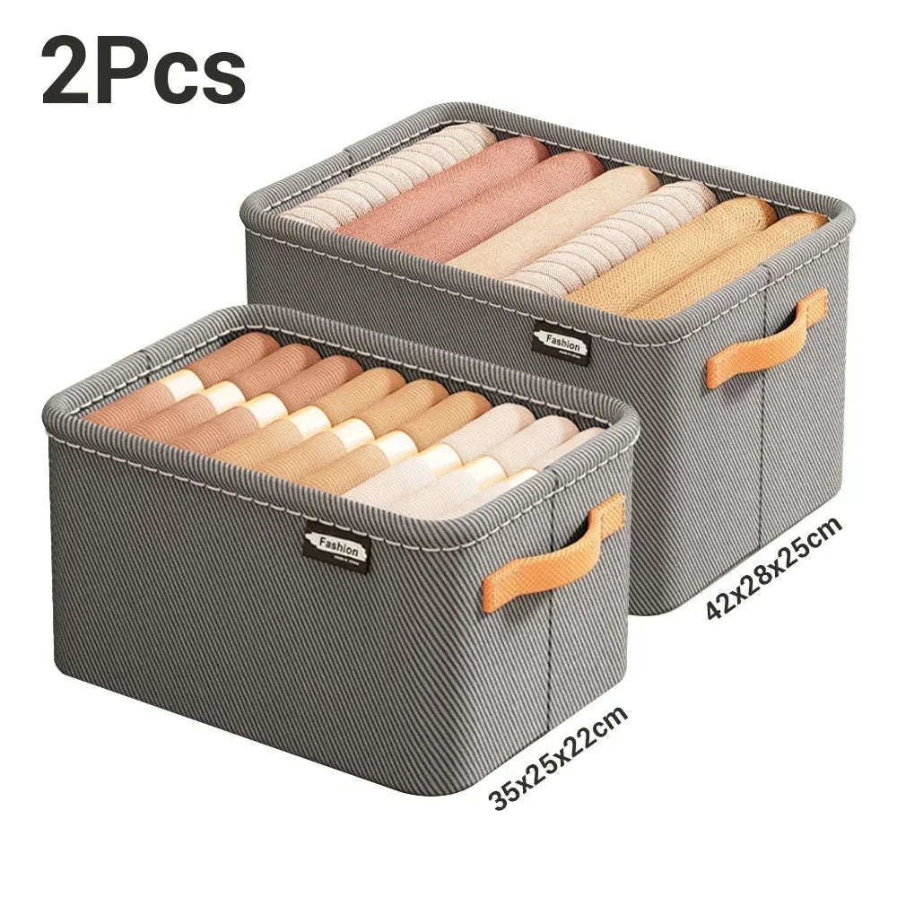 Clothes Storage Organizer Box-Khaki XL