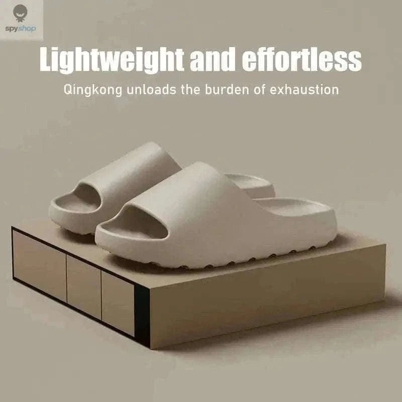 Cloud Slippers Thick-Soled EVA Beach Sandals-Green / 42-43