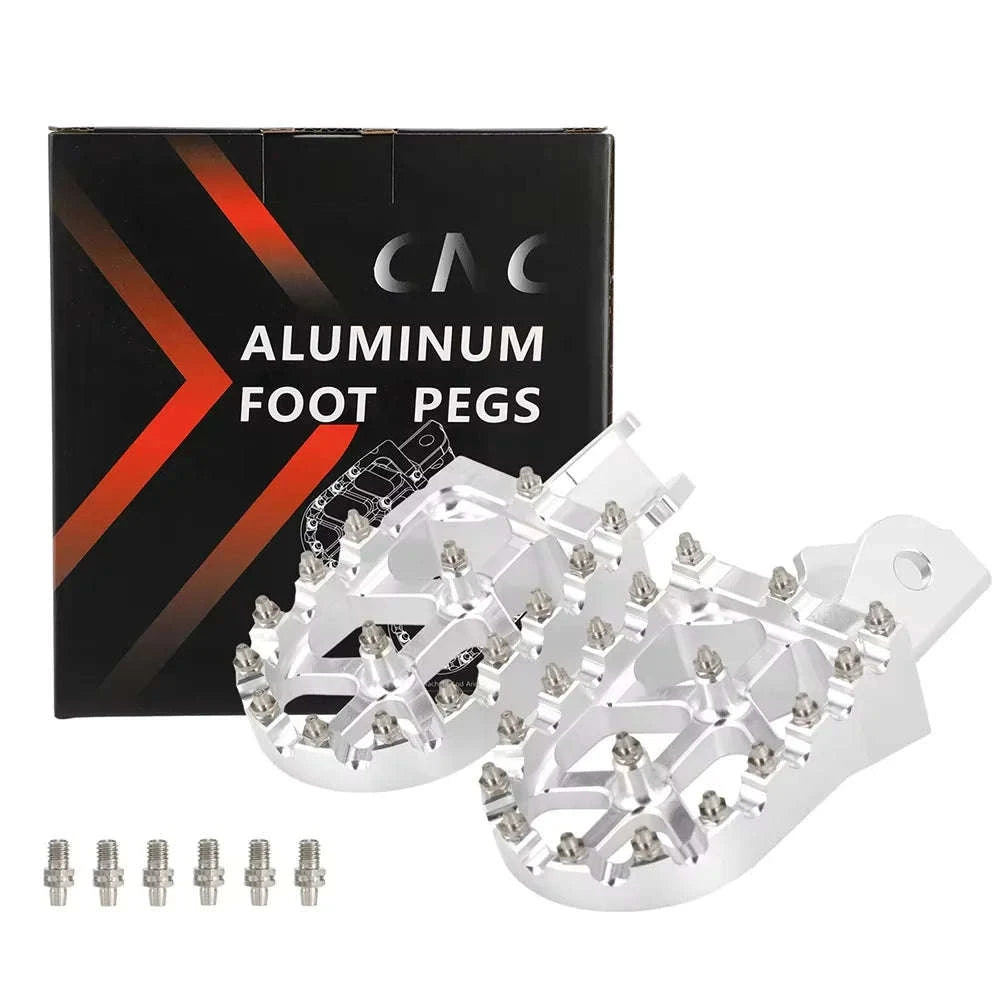 CNC Foot Pegs for Surron & CRF Motorcycles-Silver