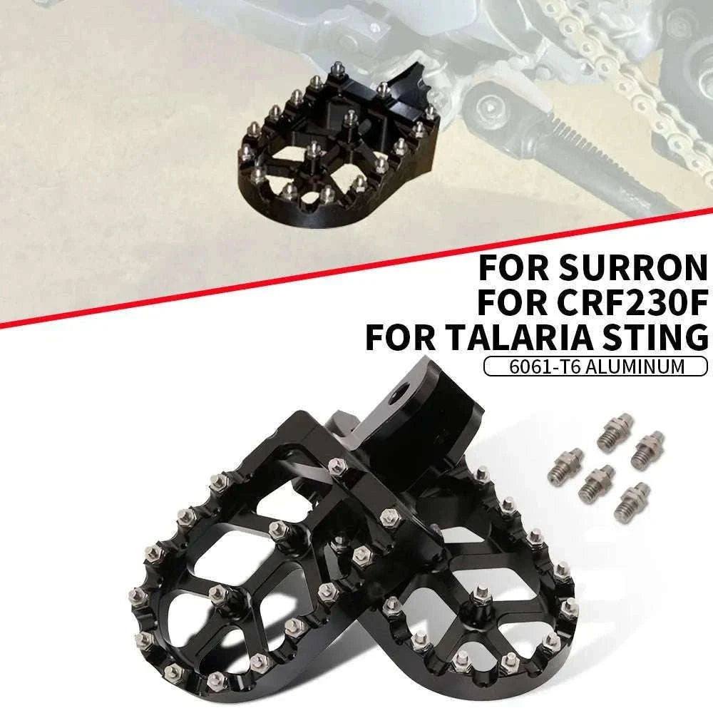 CNC Foot Pegs for Surron, Talaria, CRF Motorcycles-Blue
