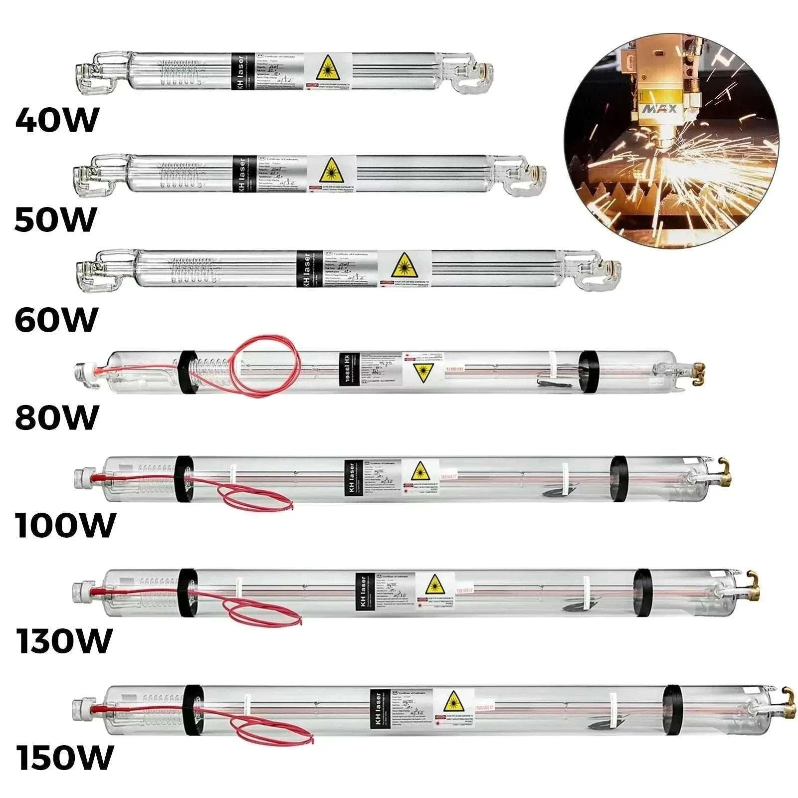 CO2 Laser Tube 40W–150W Glass Tube for Engraving & Cutting Machines-60W  1000mm / United States