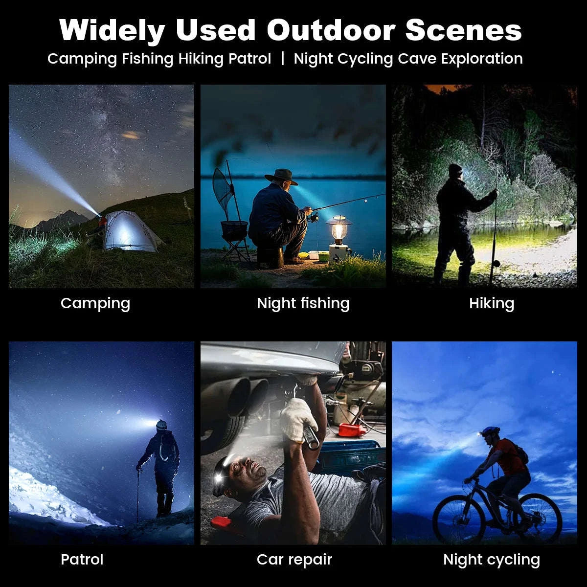 COB LED Headlamp USB Rechargeable 1000mAh Sensor Light-1-White 2PCS / United States