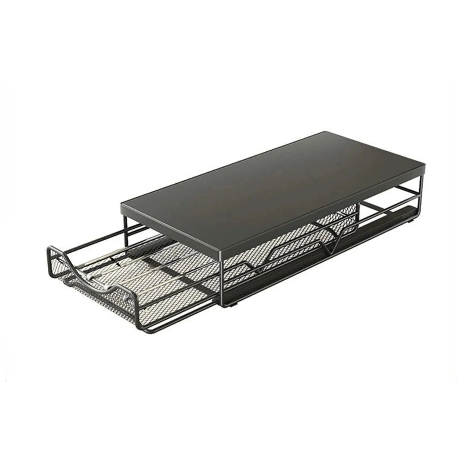 Coffee Capsule Storage Drawer for 40 Pods with Sliding Organizer-black / france