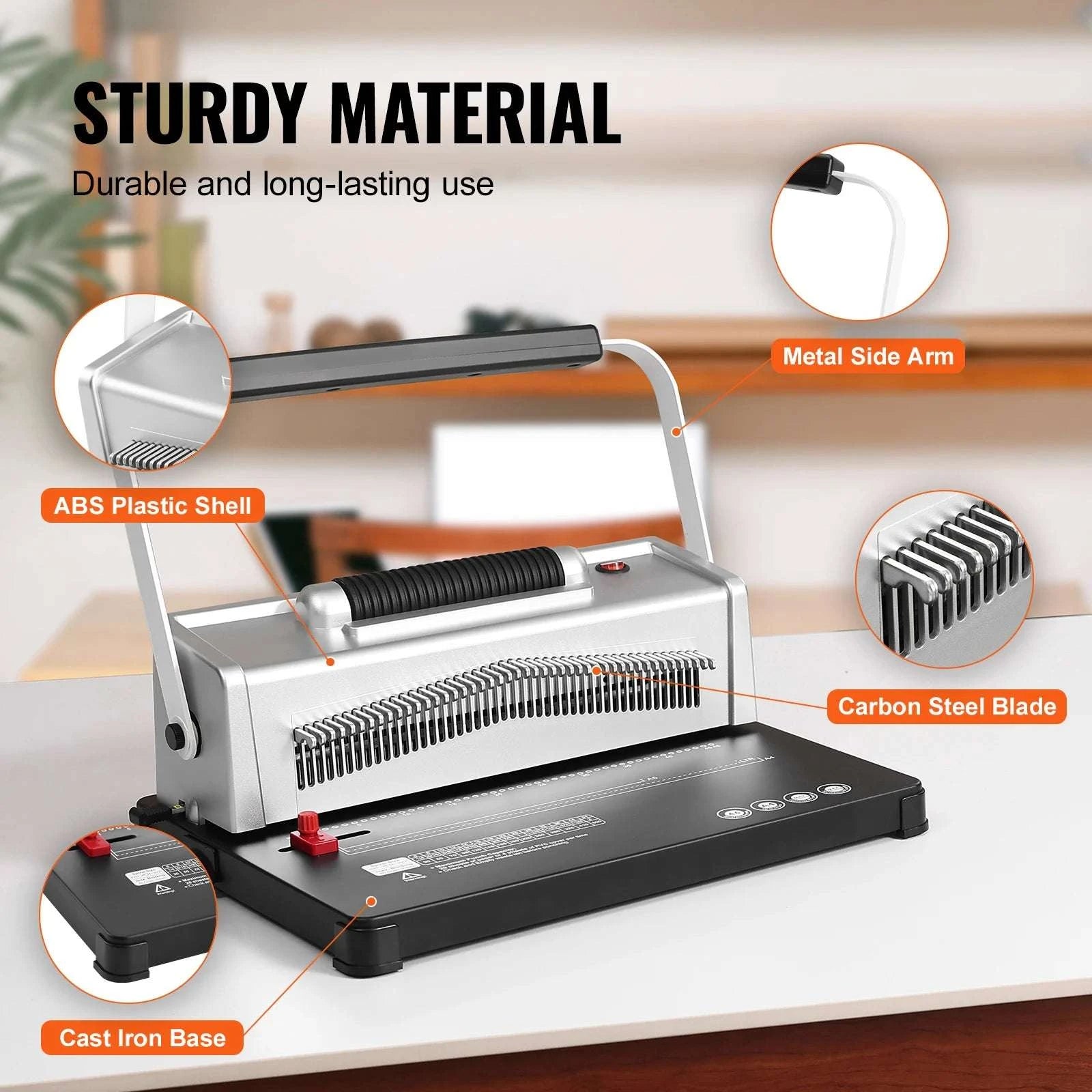 Coil Spiral Binding Machine with Adjustable Spine for 500 Sheets-Electric 46inch / United States
