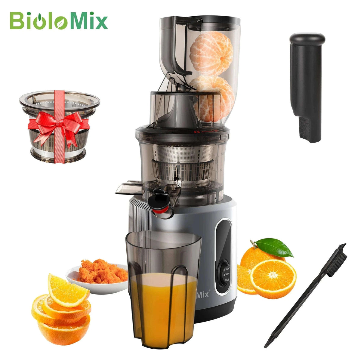 Cold Press Juicer with 75mm Feed Chute and 200W Motor-HH-916I / france / EU