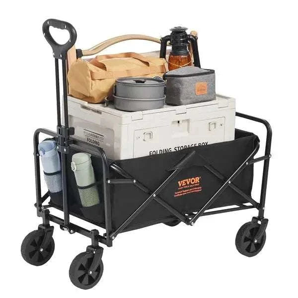 Collapsible Folding Wagon Cart with All-Terrain Wheels 220 lb Capacity-United States