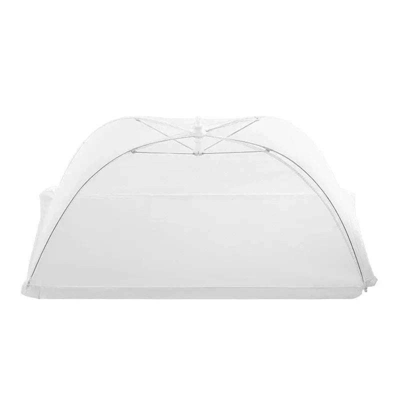 Collapsible Mesh Food Cover | 17-Inch Pop-Up Tent-White / 43x43x22cm