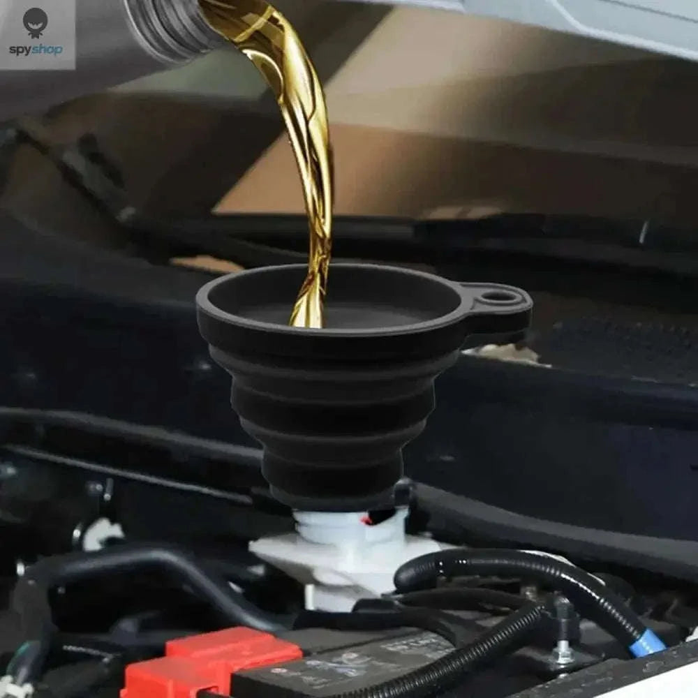 Collapsible Silicone Funnel – Compact, Heat‑Resistant, Universal Automotive Tool-WHITE / 1pcs