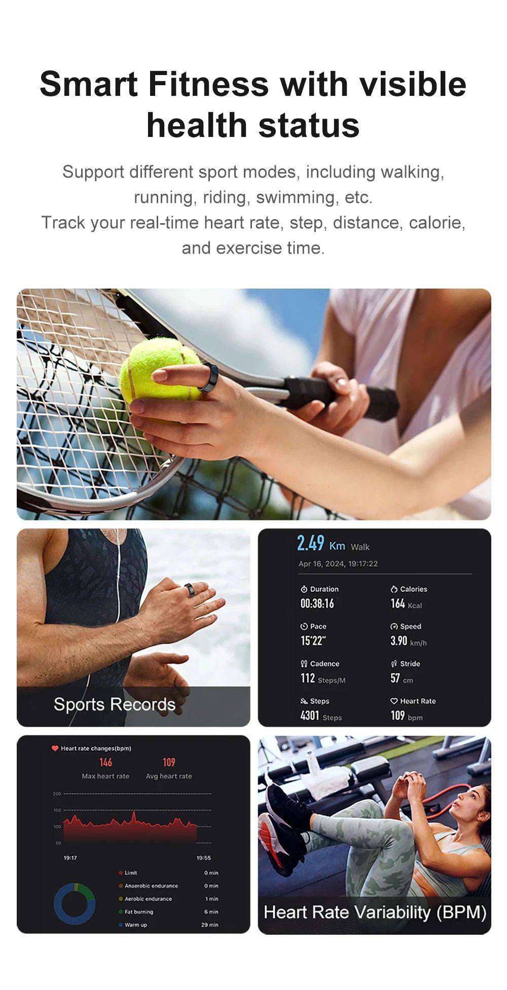 COLMI R09 Smart Health Ring for Daily Wellness Tracking-black / 13