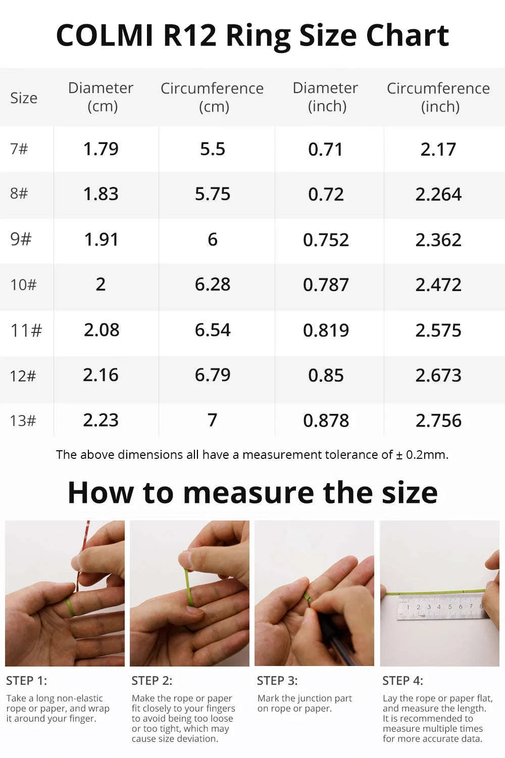 COLMI R12 Smart Ring Touch Display Wearable Data Tracker-Gold / 10